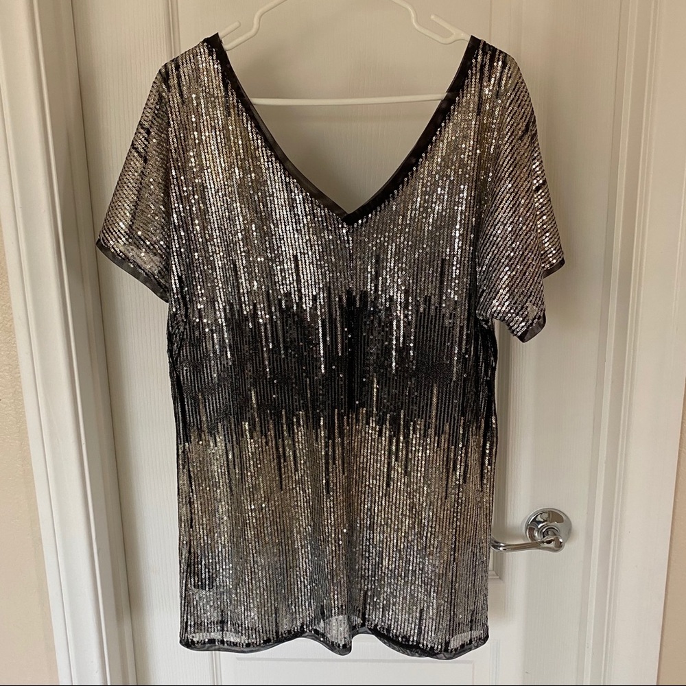 Marciano sheer sequin tunic
